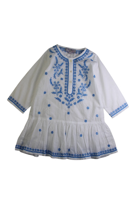 A White Long Sleeve Dresses from Lily Rose in size 4T for girl. (Front View)