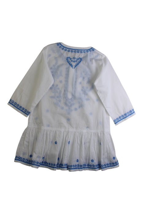 A White Long Sleeve Dresses from Lily Rose in size 4T for girl. (Back View)