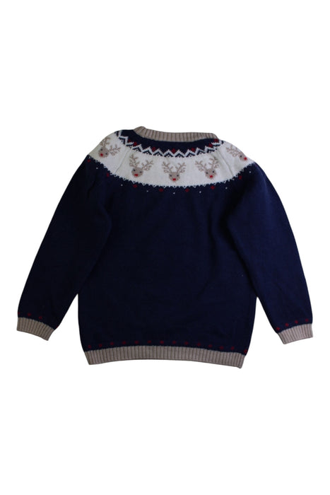 A Navy Knit Sweaters from The Little White Company in size 3T for boy. (Back View)