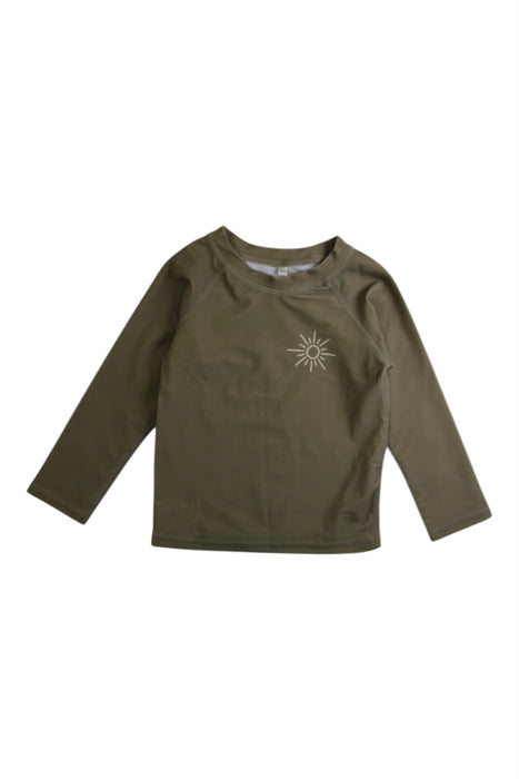 A Green Rash Guards from Rylee + Cru in size 18-24M for boy. (Front View)
