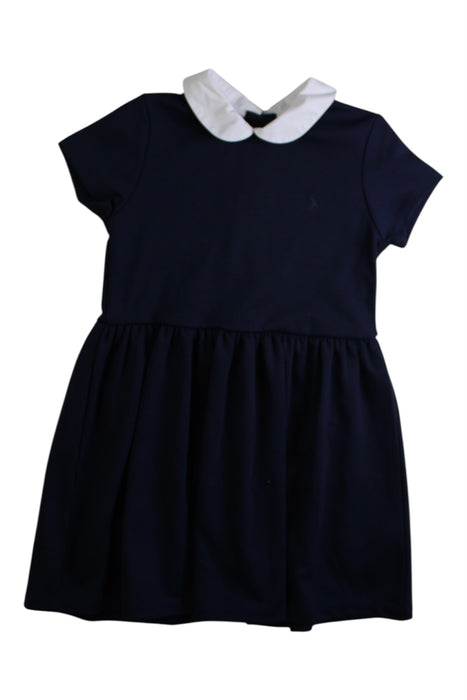 A Navy Short Sleeve Dresses from Polo Ralph Lauren in size 3T for girl. (Front View)