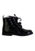 A Black Booties from Romagnoli in size 4T for girl. (Front View)