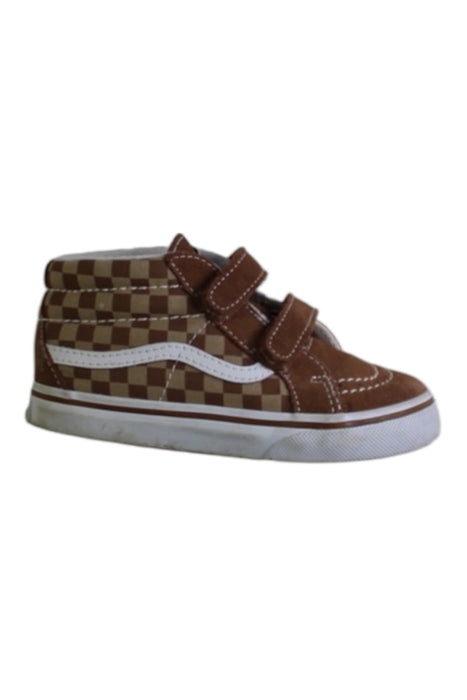 A Brown Sneakers from Vans in size 3T for boy. (Front View)