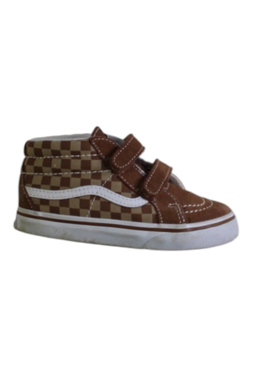 A Brown Sneakers from Vans in size 3T for boy. (Front View)