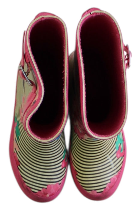 A Multicolour Rain Boots from Joules in size 7Y for girl. (Back View)