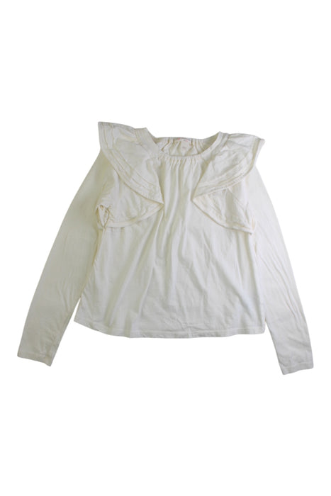 A White Long Sleeve Tops from Crewcuts in size 8Y for girl. (Front View)