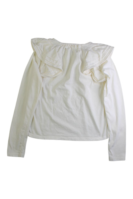 A White Long Sleeve Tops from Crewcuts in size 8Y for girl. (Back View)