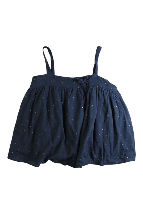 A Navy Sleeveless Tops from Bonton in size 6T for girl. (Front View)