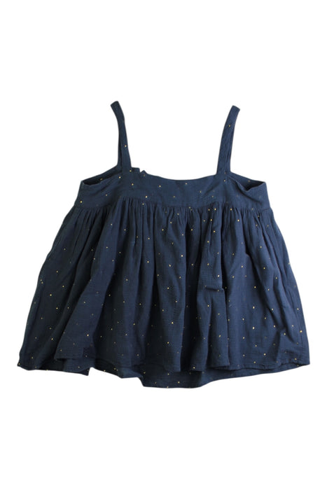 A Navy Sleeveless Tops from Bonton in size 6T for girl. (Back View)