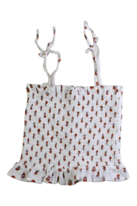 A White Sleeveless Tops from Seed in size 7Y for girl. (Front View)