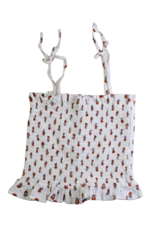 A White Sleeveless Tops from Seed in size 7Y for girl. (Front View)