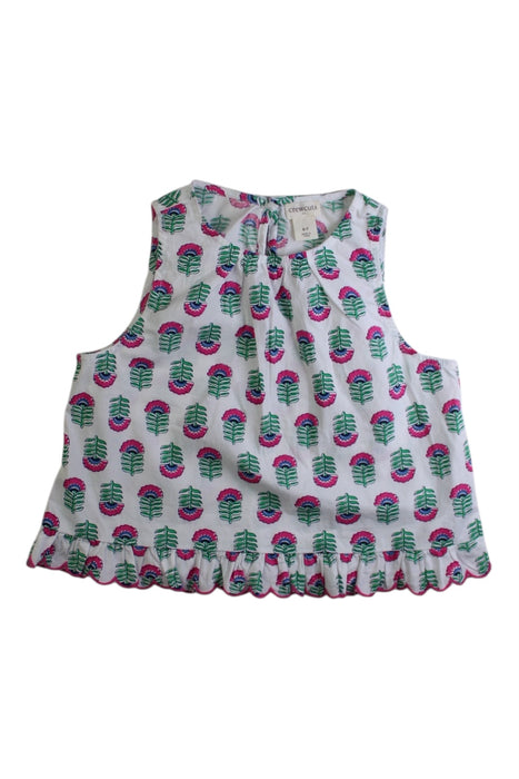 A Multicolour Sleeveless Tops from Crewcuts in size 6T for girl. (Front View)