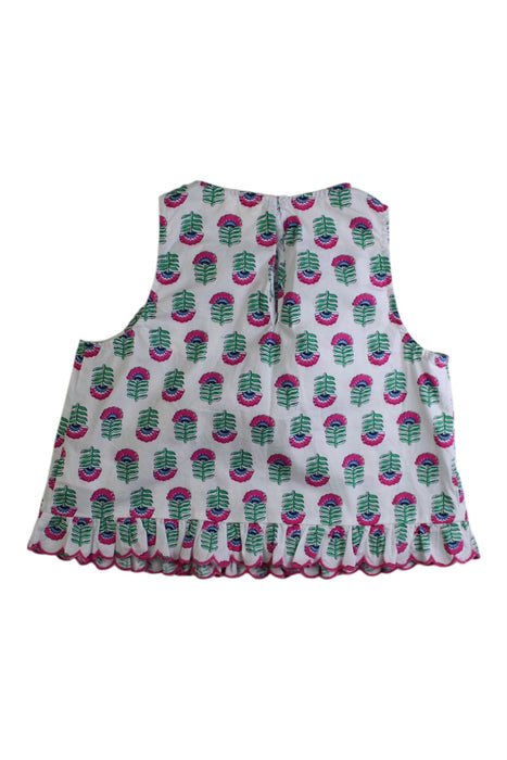 A Multicolour Sleeveless Tops from Crewcuts in size 6T for girl. (Back View)