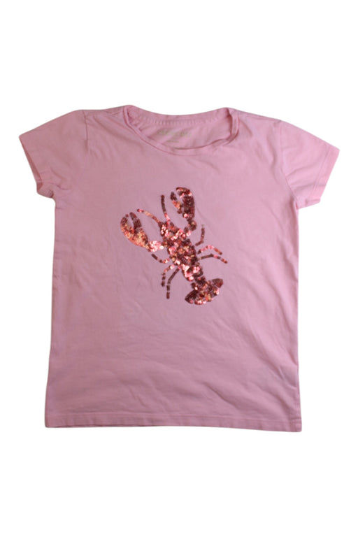 A Pink Short Sleeve T Shirts from Crewcuts in size 6T for girl. (Front View)