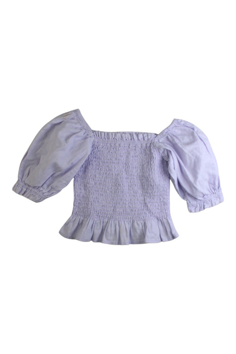 A Purple Short Sleeve Tops from Seed in size 5T for girl. (Front View)