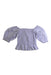 A Purple Short Sleeve Tops from Seed in size 5T for girl. (Back View)