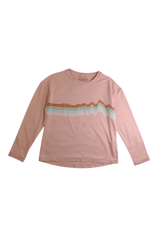 A Pink Long Sleeve T Shirts from Patagonia in size 5T for neutral. (Front View)