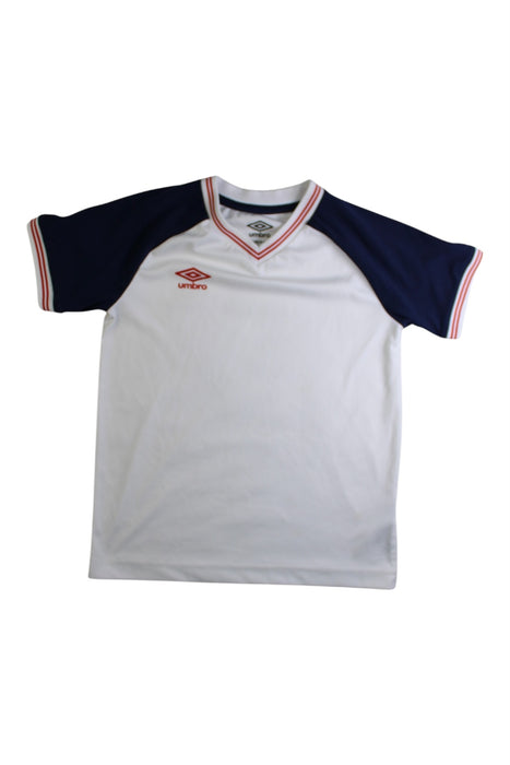 A White Short Sleeve T Shirts from Umbro in size 6T for boy. (Front View)