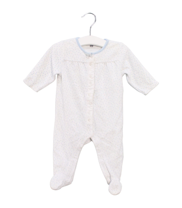 A White Onesies from DPAM in size 0-3M for girl. (Front View)