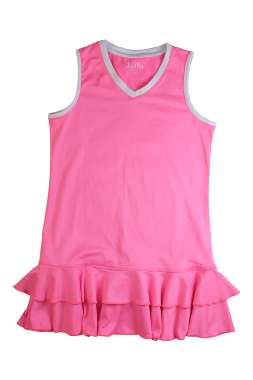 A Pink Sleeveless Dresses from Little Miss Tennis in size 7Y for girl. (Front View)