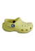 A Yellow Slip Ons from Crocs in size 12-18M for neutral. (Front View)