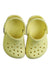 A Yellow Slip Ons from Crocs in size 12-18M for neutral. (Back View)