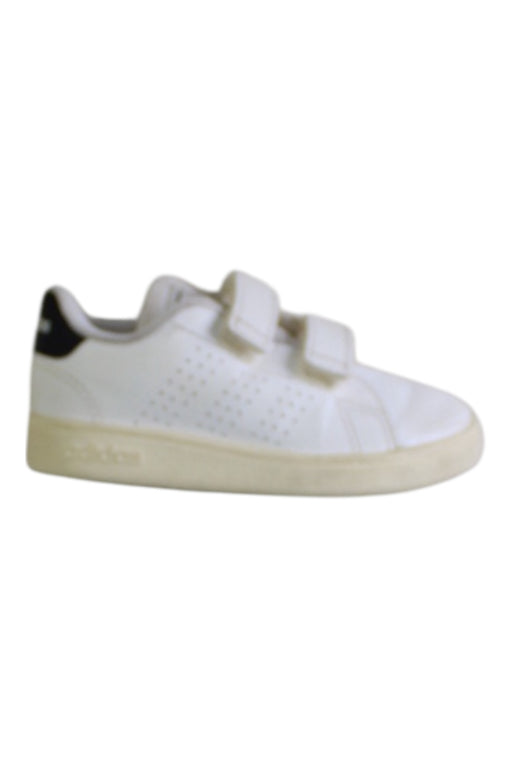 A White Sneakers from Adidas in size 12-18M for boy. (Front View)