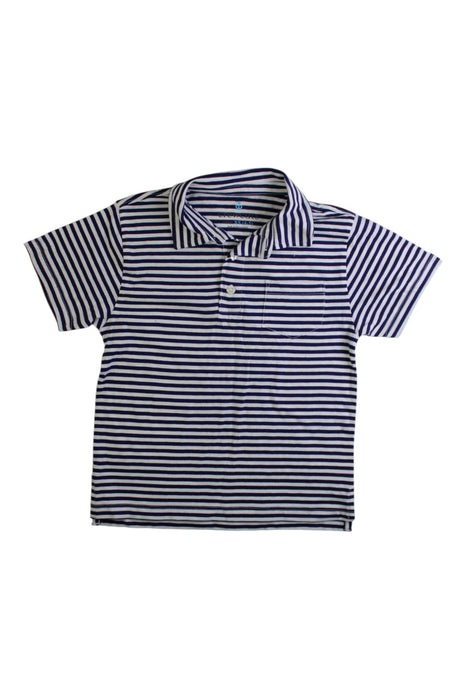 A Navy Short Sleeve Polos from Crewcuts in size 4T for boy. (Front View)