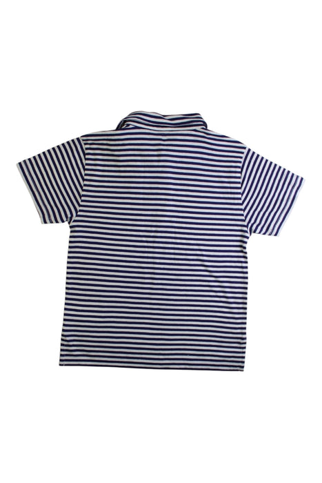 A Navy Short Sleeve Polos from Crewcuts in size 4T for boy. (Back View)
