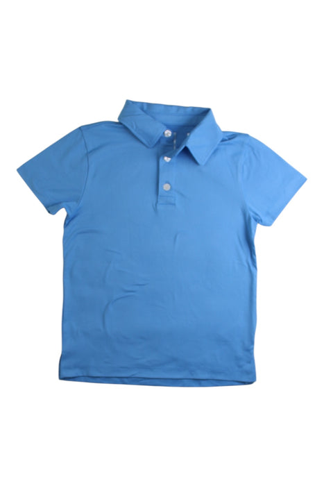 A Blue Short Sleeve Polos from Crewcuts in size 4T for boy. (Front View)