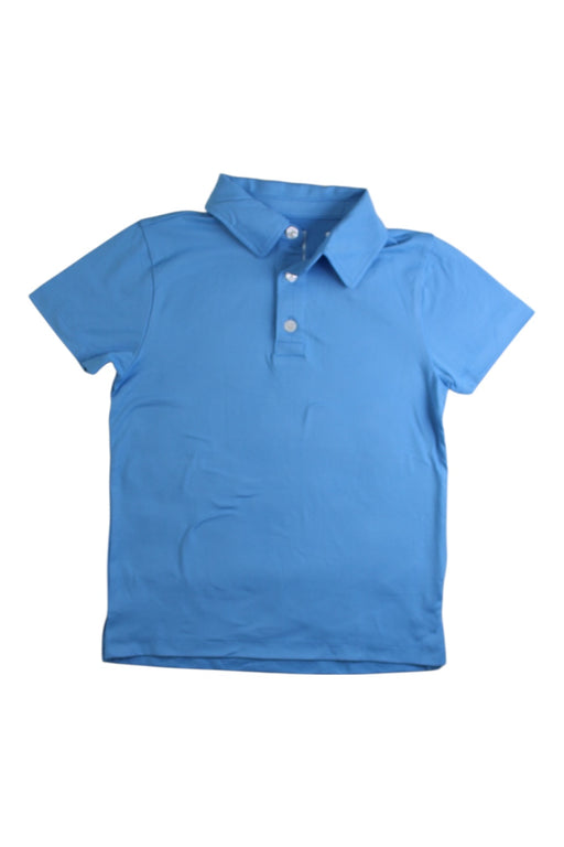 A Blue Short Sleeve Polos from Crewcuts in size 4T for boy. (Front View)