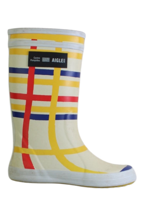 A Multicolour Rain Boots from Aigle in size 5T for neutral. (Front View)