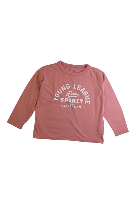 A Pink Long Sleeve T Shirts from Monoprix in size 5T for boy. (Front View)