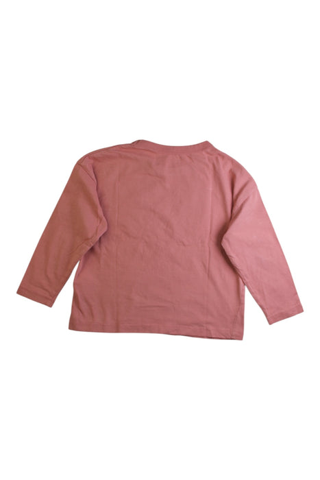 A Pink Long Sleeve T Shirts from Monoprix in size 5T for boy. (Back View)