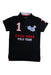 A Black Short Sleeve Polos from Shanghai Tang in size 4T for boy. (Front View)