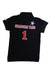 A Black Short Sleeve Polos from Shanghai Tang in size 4T for boy. (Back View)