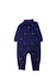 A Navy Long Sleeve Rompers from Ralph Lauren in size 6-12M for boy. (Front View)