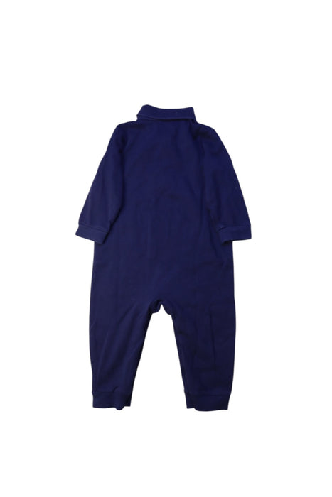 A Navy Long Sleeve Rompers from Ralph Lauren in size 6-12M for boy. (Back View)