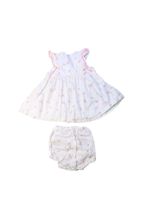 A White Shorts Sets from Petit Bateau in size 3-6M for girl. (Back View)