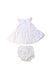 A White Shorts Sets from Petit Bateau in size 3-6M for girl. (Back View)