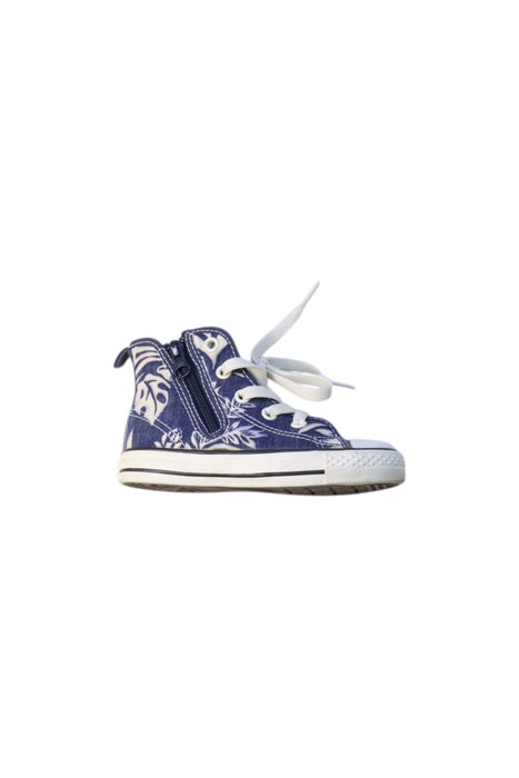 A Blue Sneakers from Converse in size 4T for neutral. (Front View)