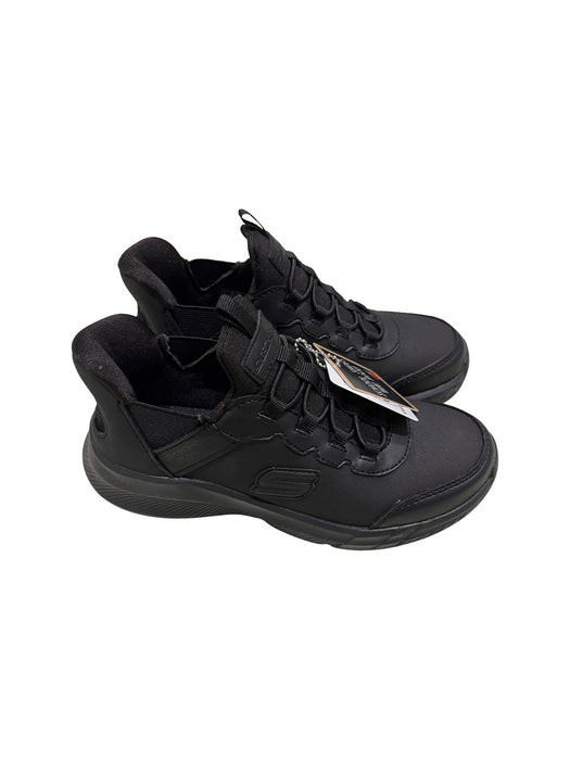 A Black Sneakers from Skechers in size 7Y for neutral. (Back View)