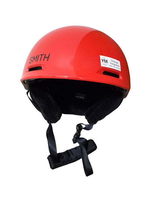 A Red Ski Helmets from Smith in size 11Y for neutral. (Front View)
