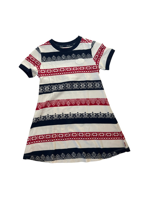 A Navy Short Sleeve Dresses from Levi's in size 6T for girl. (Front View)