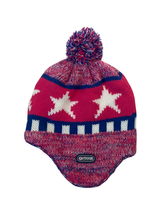 A Blue Winter Hats from Outdoor Products in size 6T for boy. (Front View)