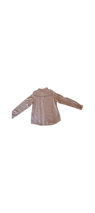 A Beige Long Sleeve Polos from Velveteen in size 10Y for boy. (Back View)