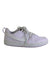 A White Sneakers from Nike in size 11Y for girl. (Front View)