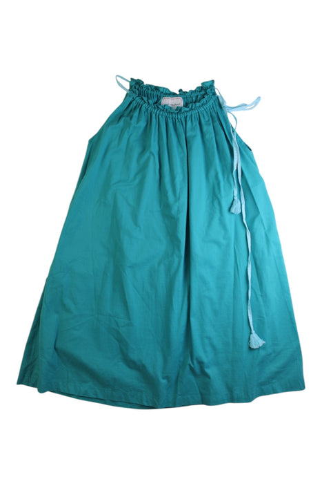 A Teal Sleeveless Dresses from Excuse My French in size 14Y for girl. (Front View)