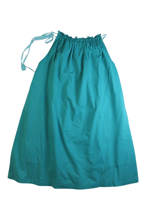 A Teal Sleeveless Dresses from Excuse My French in size 14Y for girl. (Back View)