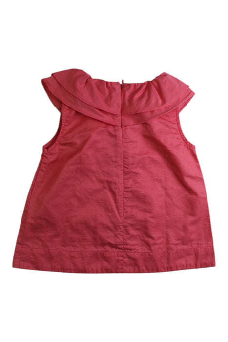 A Red Sleeveless Tops from tuc tuc in size 3T for girl. (Back View)